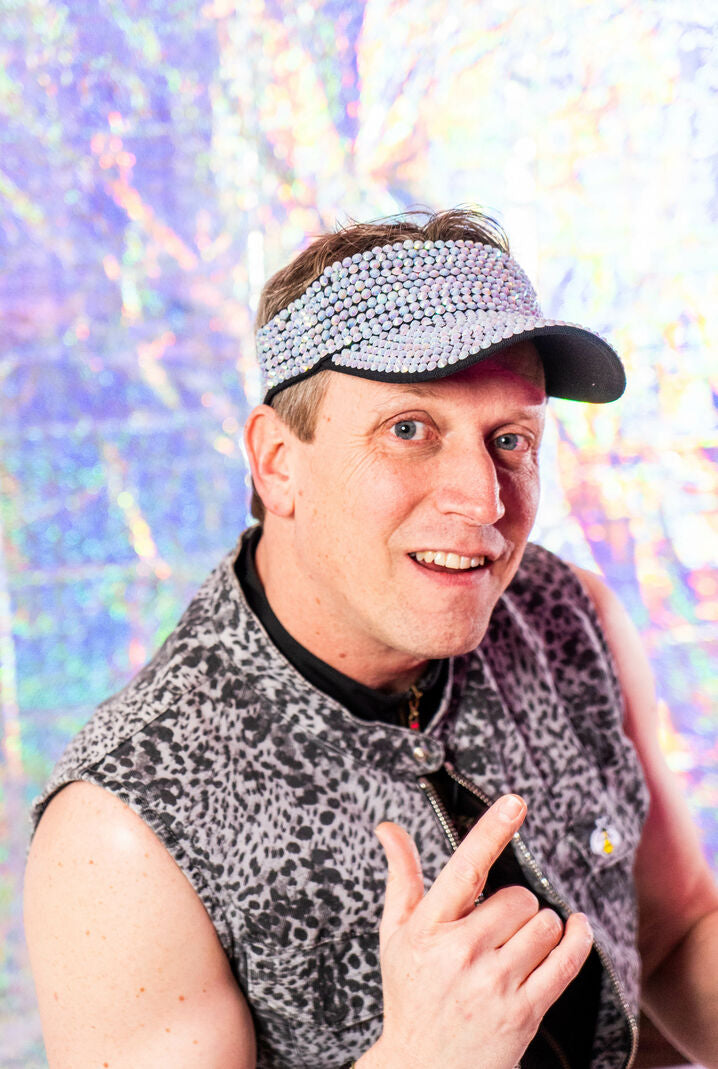 GLITTER TENNIS CAP BLACK