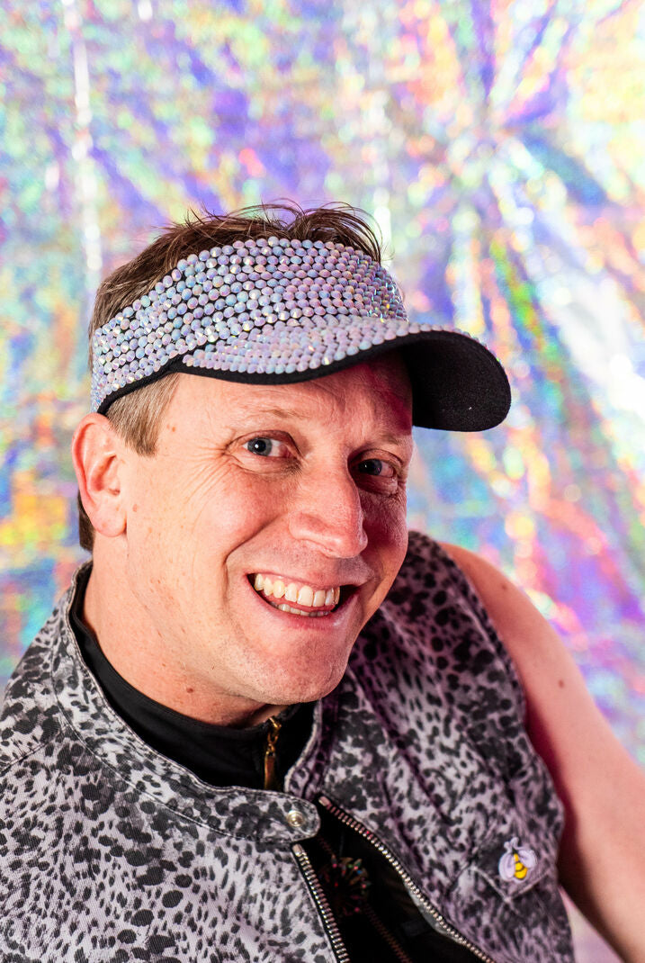 GLITTER TENNIS CAP BLACK