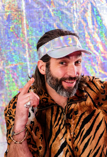 HOLOGRAPHIC TENNIS CAP SILVER