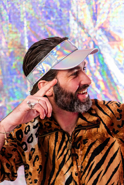 HOLOGRAPHIC TENNIS CAP SILVER