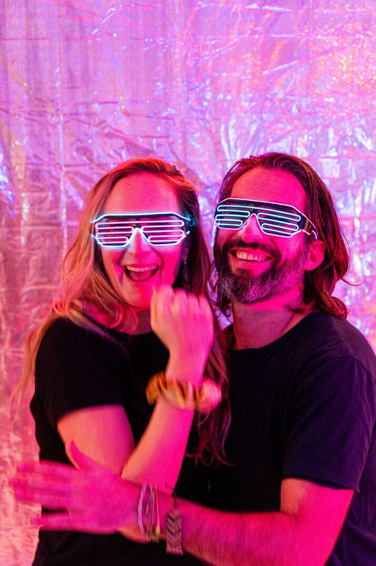 LED PARTY SHADES BLUE PINK