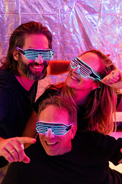 LED PARTY SHADES BLUE PINK